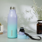 Load image into Gallery viewer, BJPKPK Insulated Water Bottles, 18 oz Stainless Steel Metal Water Bottle with Strap, BPA Free Leak Proof Jugs, Mugs, Flasks, Reusable Thermal Flasks for Sports &amp; Travel, Lavender Green