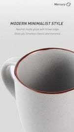 Load image into Gallery viewer, famiware Mercury Coffee Mugs 13 oz, Coffee Mugs Set of 4 with Handle, Cups for Latte, Hot Tea, Cappuccino, Mocha, Cocoa, Light Grey