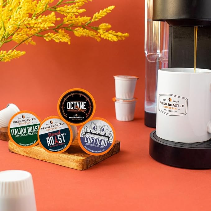 Fresh Roasted Coffee, Bold Artisan Blend Variety Pack, K-Cup Compatible, 96 Pods