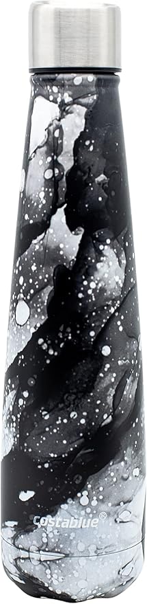 Insulated Water Bottle - On-The-Go Refillable Stainless Steel Water Bottles For Adults, Reusable Thermos Travel Tumbler With Leak-proof Lid For Hot & Cold Beverages (17Oz. Ligth Charcoal)