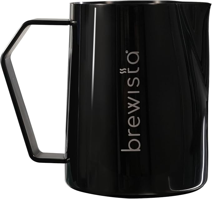 Brewista Precision Milk Frothing Pitcher, Steaming Jug, Coffee, Espresso Machine Accessories for Barista, Latte Art, Cappuccino, Stainless Steel Cup, 24 oz/720 ml, Matte Black