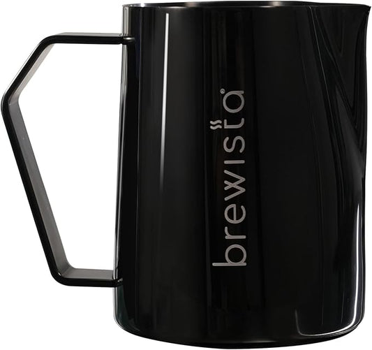 Brewista Precision Milk Frothing Pitcher, Steaming Jug, Coffee, Espresso Machine Accessories for Barista, Latte Art, Cappuccino, Stainless Steel Cup, 24 oz/720 ml, Matte Black