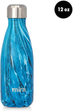 Load image into Gallery viewer, MIRA 12 oz Insulated Water Bottle - Slim Stainless Steel Cola Shape Thermo - Double Wall Hot &amp; Cold Flask (24Hr Cold/12Hr Hot) - Dynamic Blue