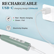 Milk Frother Handheld for Coffee, Electric Whisk 3 Speed Adjustable, Drink Mixer with Stainless 3 Whisks, Rechargeable Hand Frother Wand, Foam Maker for Latte Cappuccino Hot Chocolate Egg Green