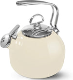 Load image into Gallery viewer, Chantal Classic Teakettle, 1.8 QT, Enamel On Steel, 2-Tone Harmonica Whistle, Rapid Boil and Even Heating (Almond)