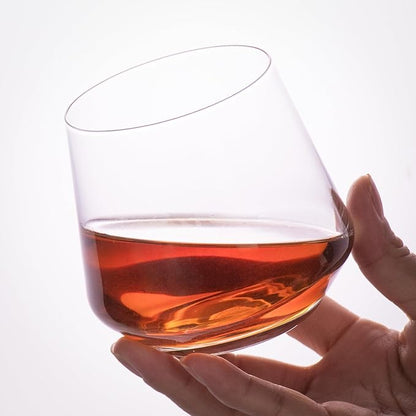 KAMMAK Classic Whiskey Glass 10.14 oz (300 ml), Thick Base Tumbler with Delicate Rim & Seamless Design, Heavy Duty Lead-Free Crystal Glass for Old Fashioned, Scotch, Bourbon