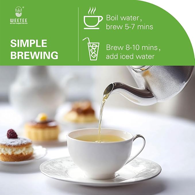 WT WEETEE Soursop Leaves Tea Bags 50 Count, Made with 100% Pure Soursop Graviola/Guanabana Leaves, Natural Caffeine-free Herbal Tea, Corn Fiber Tea Bags