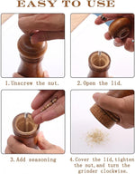 Load image into Gallery viewer, 10 inch Wooden Pepper Grinder Adjustable Coarseness Wooden Peppermill or Salt Mill with Adjustable Ceramic Rotor and Easily