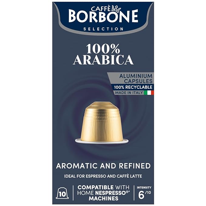 Caffe Borbone Aluminum Coffee Pods Compatible with Nespresso Original Machines, 100% Arabica, Medium Roast, Aromatic and Refined, Genuine Italian Coffee - NOT compatible with Vertuo - 100 Count