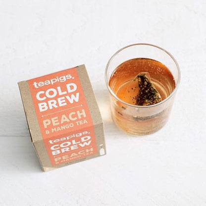 Teapigs Peach And Mango Cold Brew Made With Whole Fruit (6 Packs of 10 Tea Bags)