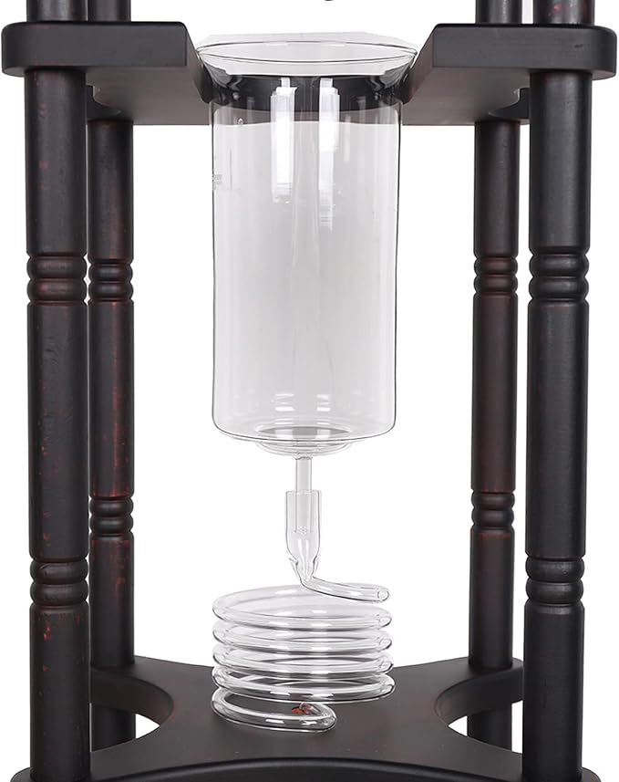 Ice Dripper Coffee Maker, Adjustable Cold Brew Coffee Tower, Manual Ice Drip Coffee Maker for Coffee Shop, Bar, Club, 2L/67.6oz 25 Cups