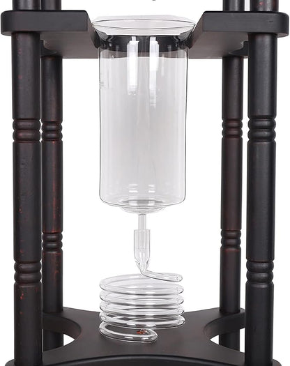Ice Dripper Coffee Maker, Adjustable Cold Brew Coffee Tower, Manual Ice Drip Coffee Maker for Coffee Shop, Bar, Club, 2L/67.6oz 25 Cups