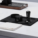 Load image into Gallery viewer, IKAPE 58MM Espresso Tamper Kit Black 6 IN 1, Coffee Tamper Set Including Tamper, Distributor, Magnetic Dosing Funnel, Silicone Mat, Puck Screen, and Cleaning Towel