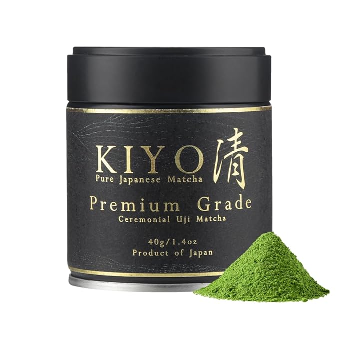 Kiyo Matcha Premium Grade Toyokage Ceremonial Uji Matcha - Pure Japanese First Harvest Ceremonial Grade Matcha Green Tea Powder from Uji, Japan (40g/1.4oz)