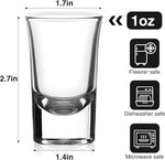 Load image into Gallery viewer, Ruckae 24 Pack 1 OZ Shot Glasses Set Shot Glass with Heavy Base Clear Shot Glasses Bulk for Vodka Tequila Whiskey Liquor