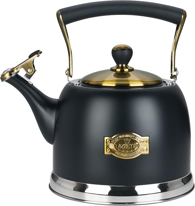 Tea Kettle Stainless Steel Teapot, Stainless Steel Teakettle for Stove Top with Heat Proof Ergonomic Handle 3.0 Quart