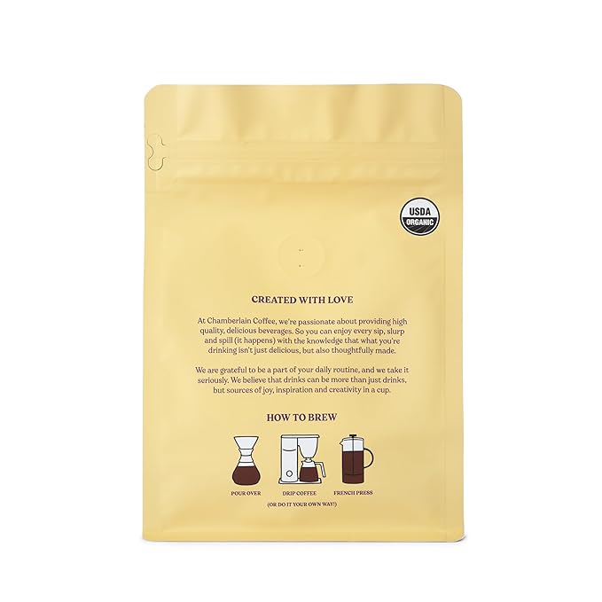 Chamberlain Coffee Pumpkin Spice Blend – Medium Roast Ground Coffee, Smooth and Well-Balanced with Warm Notes of Cinnamon, Nutmeg, and Clove, Freshly Roasted in California - 10 oz