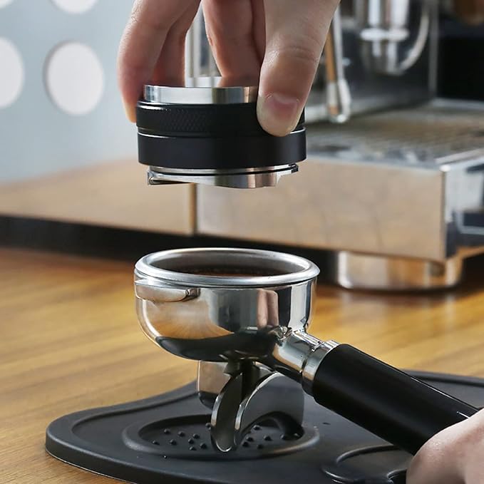 51mm Espresso Tamper & Distributor, 51mm portafilter, Dual Head Coffee Leveler Hand Tool Tamper Coffee Distributor/leveler Tool Hammer Accessories