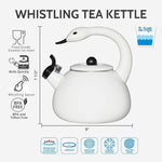 Load image into Gallery viewer, Whistling Tea Kettle for Stove Top Enamel on Steel Teakettle, Supreme Housewares White Swan Design Teapot Water Kettle Cute Kitchen Accessories Teteras (2.1 Quart, Swan)