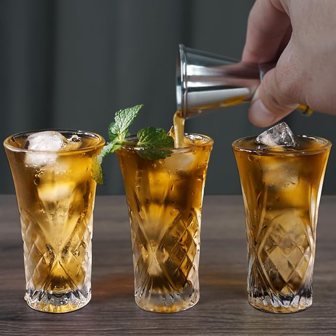 BCnmviku 6Pack Shot Glasses 65ML/2.2OZ Tequila Glasses Heavy Base Cordial Glasses