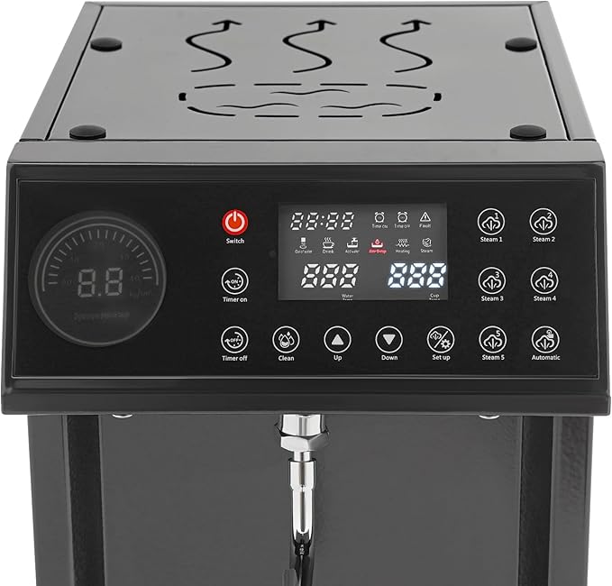 110V Electric Milk Frother and Steamer,1300W 8L/2.11Gal Stainless Steel Automatic Milk Warmer with Timer and LED Display