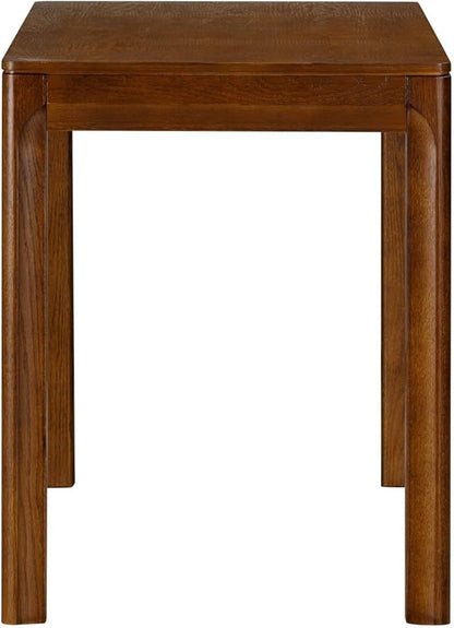 NTC Flow Modern Wooden Rectangle Desk Table with Hidden Drawer – Waterproof & Heat Resistant, Dark Walnut