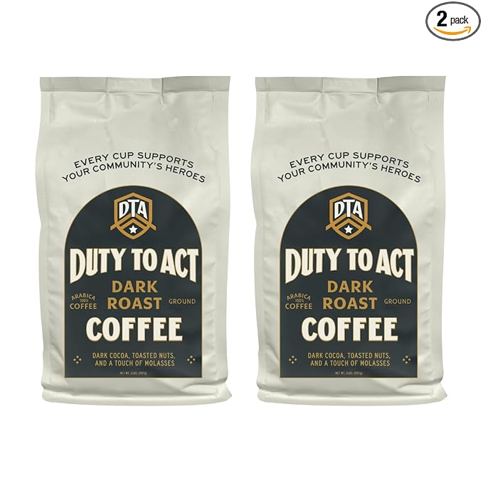 Duty to Act Dark Roast Ground Coffee, 2 lbs (Pack of 2)