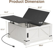 Coffee Table with Storage, 31.5