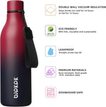Load image into Gallery viewer, BJPKPK Insulated Water Bottles, 25 oz Stainless Steel Metal Water Bottle with Strap, BPA Free Leak Proof Jugs, Mugs, Flasks, Reusable Thermal Flasks for Sports &amp; Travel,Charming Red