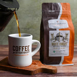 Load image into Gallery viewer, Fresh Roasted Coffee, Organic White Knight | USDA Organic, Kosher | Light Roast 12 oz, Whole Bean
