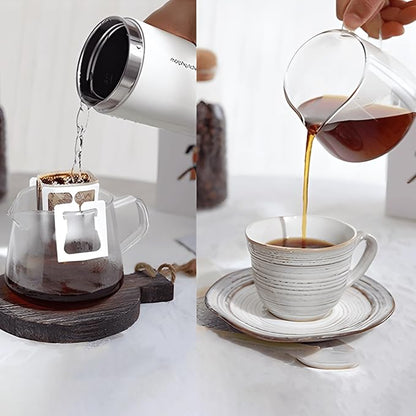 Glass Coffee Pot Server, 22oz Glass Coffee Carafe Manual Pour Over Coffee Maker Teapot Clear Water Kettle Pitcher for Brewing Coffee, Milk, Tea (22oz/650ml)