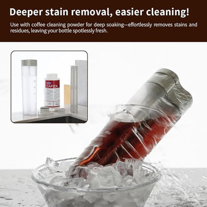 watchget 600ml/20oz Portable Cold Brew Coffee Maker with 300-Mesh Fine Filter & Airtight Seal, Leak-Proof Geometric Petal Design for Home Use, Iced Tea and Coffee Brewer Space Saving Pitcher