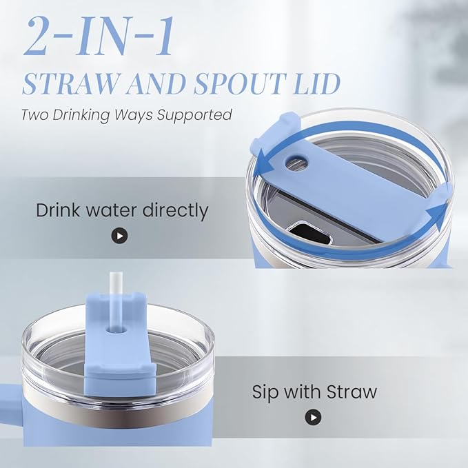 SANDJEST Sisters Gifts from Sister - Tumbler 40oz Stainless Steel Insulated with Handle and Straw Christmas Birthday Friendship Gifts for Soul Sister BFF Bestie Best Friends