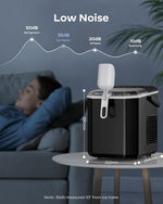 Load image into Gallery viewer, Silonn Ice Maker Countertop, Portable Ice Machine with Carry Handle, Self-Cleaning Ice Makers with Basket and Scoop, 9 Cubes in 6 Mins, 26 lbs per Day, Ideal for Home, Kitchen, Camping, RV