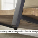 Load image into Gallery viewer, FOLUBAN Industrial Coffee Table with Shelf, Wood and Metal Rustic Cocktail Table for Living Room, Oak