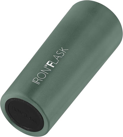 IRON °FLASK Classic Tumbler - Vacuum Insulated Stainless Steel Water Bottle, Double Walled, Drinking Cup, Insulated Travel Mug (Sage, 24 oz Solid Lid)
