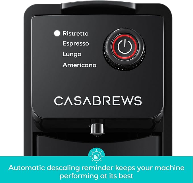 CASABREWS CM7036E Espresso Machine for Nespresso Original Pods, 20 Bar Compact Capsule Coffee Machine with 21 oz Removable Water Tank and 4 Brewing Modes, Mini Espresso Maker for Home or Office, Black
