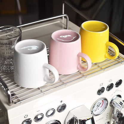 homEdge Mini Porcelain Espresso Cup, 4 Ounces / 120 ml Tiny Ceramic Coffee Mugs Demitasse for Espresso, Tea- Set of 6, White