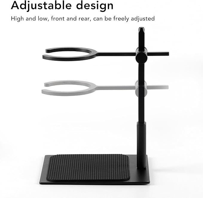 Pour Over Coffee Stand, Aluminum Alloy Pour Over Coffee Station Dripper Stand Adjustable Antislip Coffee Dripper Stand for Home or Office