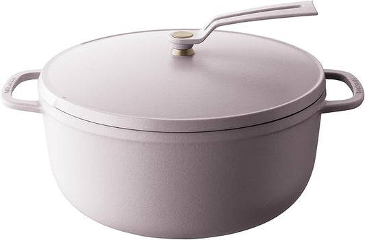 Vermicular Oven Pot 2.0 | Lightweight Enameled Cast Iron Pot | 26cm (5.9 Qt) | Non-Toxic | Induction-compatible | Dutch Oven | Made in Japan | Matte Himalayan Pink