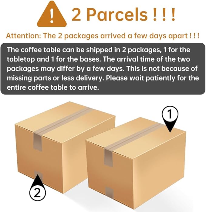 Brown Cloud Coffee Table Modern Irregular Coffee Table Unique Asymmetrical Coffee Tables with 4 Legs for Living Room Farmhouse (G, 46")