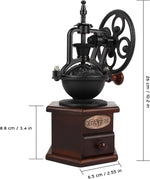 Load image into Gallery viewer, Coffee Grinder,Wooden Coffee Bean Grinder Manual Coffee Grinder Roller, Antique Coffee Mill with Cast Iron Hand Crank for Making Mesh Coffee, Decoration, Best Gift (Brown (six deformation base))