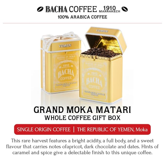 Bacha Coffee | Grand Moka Matari Single Origin Signature Nomad Collection, 100% Arabica Specialty Coffee, Whole Beans, Medium Dark Roast, 250g