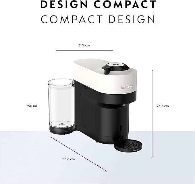 Nespresso Vertuo Pop+ Coffee and Espresso Maker by Breville, Coconut White