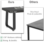 Load image into Gallery viewer, HSH Industrial Grey Coffee Table, Rustic Wood and Metal Living Room Table, Modern Minimalist Rectangle Oak Center Table, Farmhouse Cocktail Tea Table for Home Bedroom Kitchen, Dark Gray Oak, 39 Inch