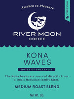 Load image into Gallery viewer, River Moon Coffee, Kona Coffee Whole Bean, Medium Roast, 16 Ounce, Kona Waves Hawaiian Blend, Sustainably Farmed, 100% Arabica
