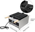 Load image into Gallery viewer, 1.8KW Commercial Taiyaki Fish Waffle Maker, Electric Fish Shaped Waffle Cones, Professional Taiyaki Machine for Making Pancakes, Muffins, and Waffles (14.76 * 14.17 * 8.86in)