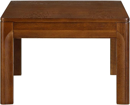 NTC Flow Modern Wooden Rectangle Coffee Table with Hidden Drawer – Waterproof & Heat Resistant, Dark Walnut