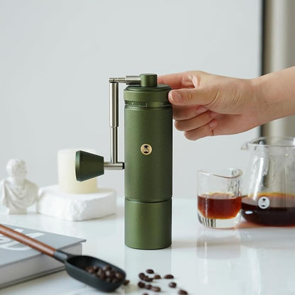 TIMEMORE S3 Manual Coffee Grinder with External Adjustment and Stainless Steel Patented Burr，Hand Coffee Grinder High Presicion Premium Expresso Coffee Grinder Chestnut S3 - Green