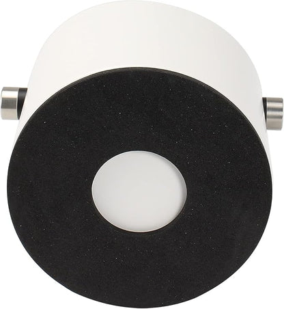 Coffee Knock Box, Espresso Knock Box Stainless Steel Espresso Machine Accessories with Removable Knock Bar and Non-Slip Base Coffee Grounds Container Bin, Large (White)